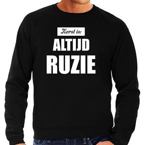 Bellatio Zwarte foute kersttrui / sweater Kerst is: altijd ruzie outfit heren -