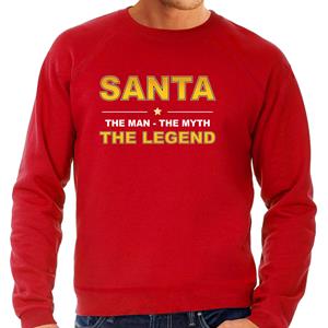 Bellatio Santa sweater / outfit / the man / the myth / the legend rood voor heren