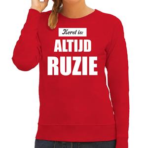 Bellatio Rode foute kersttrui / sweater Kerst is: altijd ruzie outfit dames -