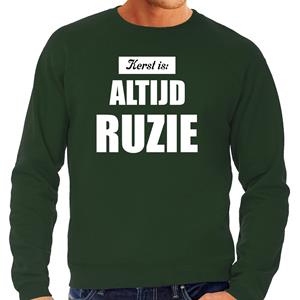 Bellatio Groene foute kersttrui / sweater Kerst is: altijd ruzie outfit heren -