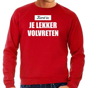 Bellatio Kerst is je lekker volvreten foute Kersttrui / Kerst outfit rood voor heren