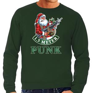 Bellatio Grote maten foute Kersttrui / outfit 1,5 meter punk groen voor heren