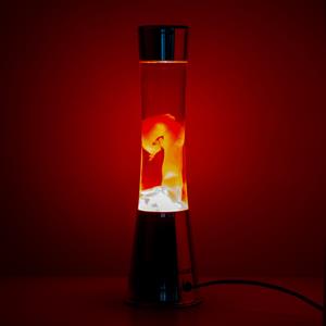 Fisura Lavalamp Zilver Met Rode Lava - 