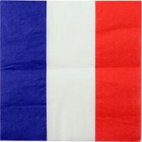 20x Frankrijk landen thema servetten 33 x 33 cm -