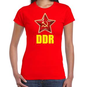 Bellatio DDR / Duitsland verkleed t-shirt rood voor dames