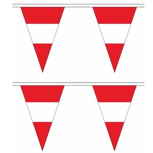 2x stuks polyester vlaggenlijn Oostenrijk 5 meter -