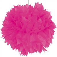 pompom 30 cm papier fuchsia