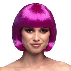 Boland Verkleedpruik dames - paars - Cabaret/Hollywood/Diva - Carnaval - kort haar bobline -