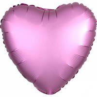 folieballon hartje 43 cm roze