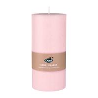 Duni Pastel roze cilinder kaarsen /stompkaarsen 15 x 7 cm 50 branduren -