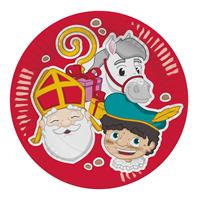 Boland 6 Nikolaus Pappteller Geschirrsets rot