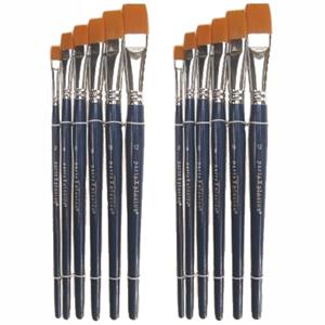 Set van 2x stuks penselen set in etui 6 stuks -