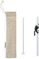 herbruikbaar rietje Climber Cat 21 x 2,9 cm siliconen blauw