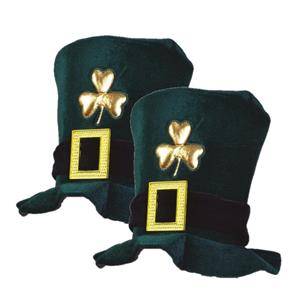 2x stuks st. Patricks day thema hoed fluweel -