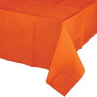 Oranje artikelen 3x stuks oranje tafelkleed van papier 137 x 274 cm -