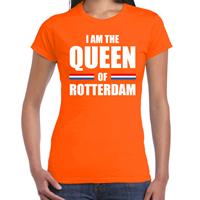 Bellatio Koningsdag t-shirt I am the Queen of Rotterdam oranje voor dames