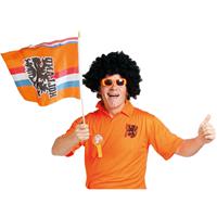 Folat 10x stuks Oranje zwaaivlag Holland met leeuw -