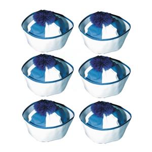 12x stuks blauw matrozen hoedjes / matrozenpetjes -