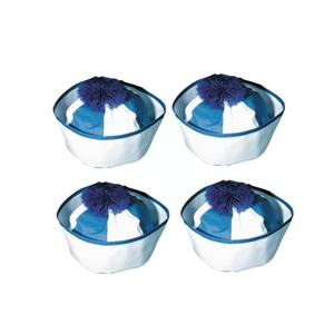 4x stuks blauw matrozen hoedjes / matrozenpetjes -