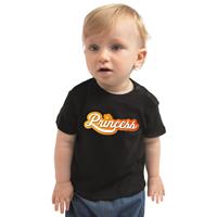 Bellatio Princess Koningsdag t-shirt zwart voor babys 62 (1-3 maanden) -