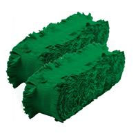 Folat Set van 2x stuks feest/verjaardag versiering slingers groen 24 meter crepe papier -