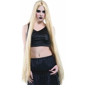 Extreem lange pruik blond haar -