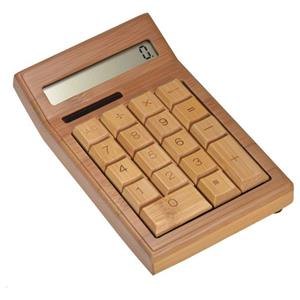 Geeek Bamboe Houten Rekenmachine Calculator