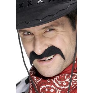 Smiffys 4x stuks cowboy verkleed snor -