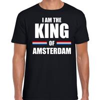 Bellatio Koningsdag t-shirt I am the King of Amsterdam zwart voor heren