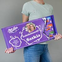 Mega Milka reep met naam en foto bedrukken