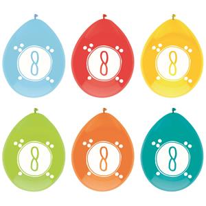 ballonnen 8 opdruk 30 cm latex 6 stuks