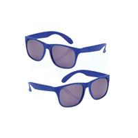 10x stuks voordelige blauwe party zonnebril -