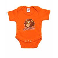 Bellatio Holland met cartoon leeuw oranje romper EK/ WK supporter voor babys -