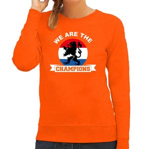 Bellatio Oranje sweater / trui Holland / Nederland supporter we are the champions EK/ WK voor dames