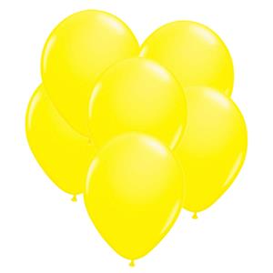 32x stuks Neon fel gele latex ballonnen 25 cm -