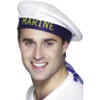 2x stuks marine matrozen verkleed hoedje -