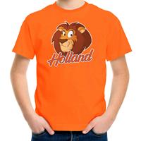 Bellatio Oranje t-shirt Holland / Nederland supporter met cartoon leeuw EK/ WK fan voor kinderen