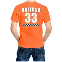 Bellatio Oranje t-shirt met rugnummer 33 - Holland / Nederland fan shirt voor kinderen