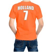 Bellatio Oranje t-shirt met rugnummer 7 - Holland / Nederland fan shirt voor kinderen