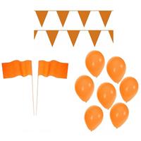 Shoppartners Oranje EK voetbal versiering/ feestartikelen feestpakket -