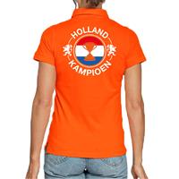 Bellatio Holland kampioen met beker oranje poloshirt Holland / Nederland supporter EK/ WK voor dames