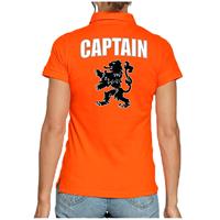 Bellatio Captain Holland supporter poloshirt oranje met leeuw EK / WK voor dames