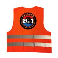 Bellatio Hollandse leeuw veiligheidshesje oranje EK / WK supporter outfit voor volwassenen