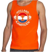Bellatio Tanktop Holland kampioen met beker Holland / Nederland supporter EK/ WK oranje voor heren