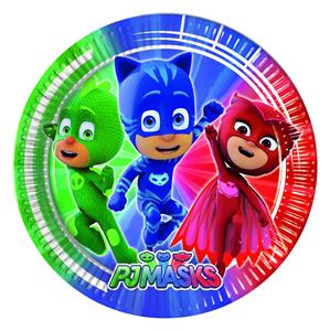 Handige PJ Masks papieren borden 8 stuks 20cm