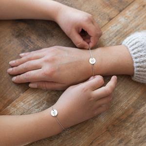 YourSurprise Moeder dochter armband zilver graveren