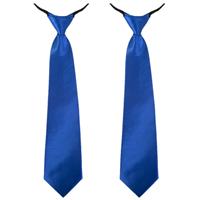 2x stuks blauwe Carnaval verkleed stropdas cm verkleedaccessoire -