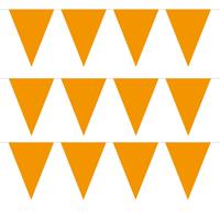 Oranje artikelen Pakket van 4x stuks oranje vlaggenlijnen 5 meter -