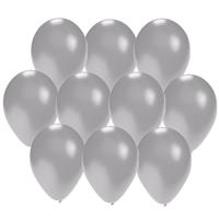 Shoppartners 80x stuks Zilveren party ballonnen 27 cm -