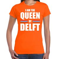 Bellatio I am the Queen of Delft Koningsdag t-shirt oranje voor dames